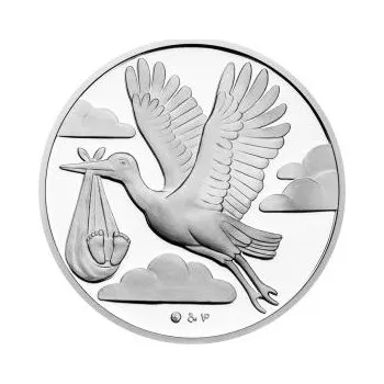Stříbrný tolar k narození dítěte 2025 proof 32111