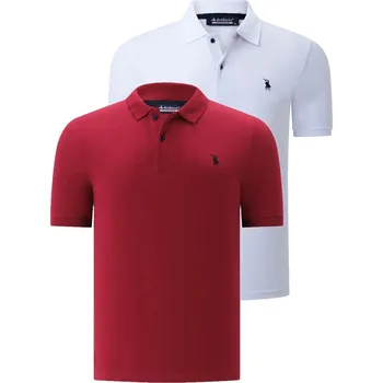 Pánská košile Pánská polokošile dewberry dewberry bílá | tmavě červená 2268711