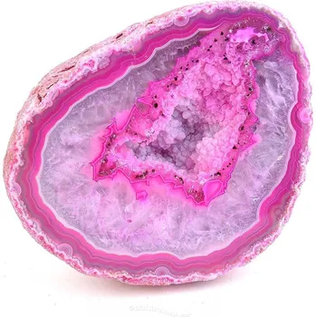 Přírodní kámen Achátová geoda růžová 159g (Brazílie)