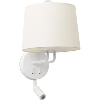 Svítidlo FARO MONTREAL nástěnná lampa, bílá, se čtecí lampičkou - FARO FARO 24032-01