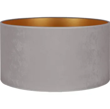 Stínidlo Duolla - Stínidlo univerzální VELVET E27 pr. 35 cm šedá/zlatá