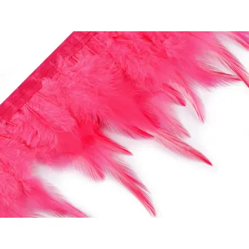 Prýmek - kohoutí peří 7-12 cm, barva 4 pink