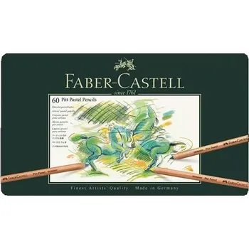 Umělecké pastely Faber-Castell Pitt Pastel sada 60 barev v plechové krabičce