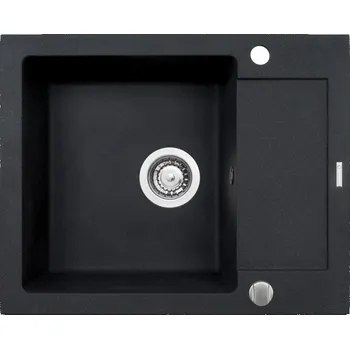 Granitový kuchyňský dřez Pyramis MIDO (62x50) 1B 1D včetně lankového ovládání BLACK (070088401)