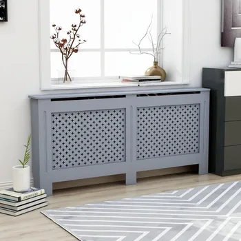 Hlavice pro radiátor zahrada-XL Kryt na radiátor antracitový 172 x 19 x 81,5 cm MDF 288197