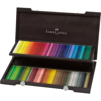 Kresba Pastelky Faber-Castell Polychromos v dřevěném kufříku sada 120 barev