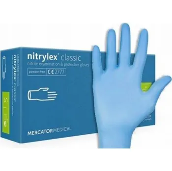 Vyšetřovací rukavice Rukavice nitrilové jednorázové Mercator Medical Nitrylex Classic 100 ks - vel. M