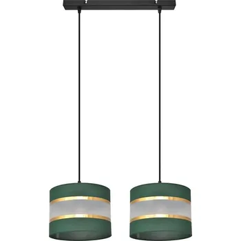 Lustr na lanku HELEN 2xE27/15W/230V zelená/zlatá