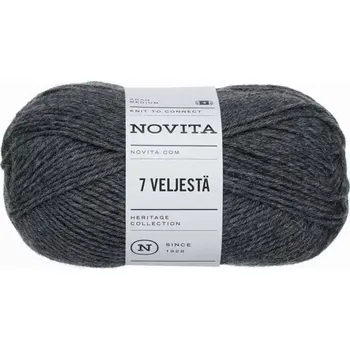 Příze Novita 7 Brothers 44 Antracit (Ponožková příze 7 Veljestä Graphit)