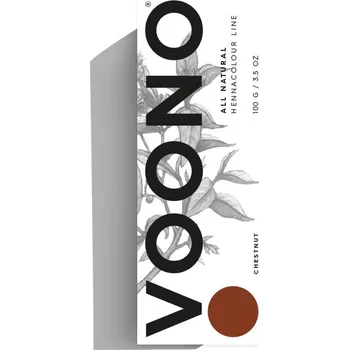 Barva na vlasy VOONO Přírodní hennová barva na vlasy Chestnut 100 g