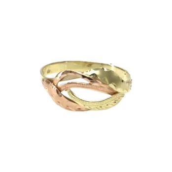 Prsten Prsten z dvoubarevného zlata Pattic AU 585/000 1,95 gr, ruční práce, PR321610301-58