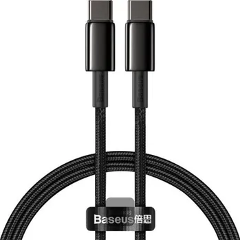 Datový kabel NoName Baseus rychlonabíjecí datový kabel Tungsten Gold 100W 1m USB-C na USB-C černý 6953156232051