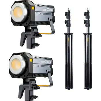 Studiové světlo COLBOR SET7 2xCL220R LED + 2x stativ WH-260