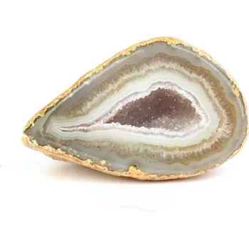 Přírodní kámen Achátová geoda přírodní šedá 205g (Brazílie)