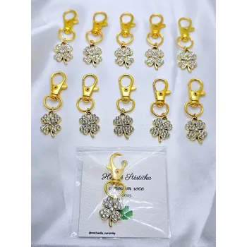 Michaella náramky Přívěsek na klíče čtyřlístek