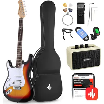 Elektrická kytara DONNER DST-100SL Left Hand Sunburst Electric Guitar Set