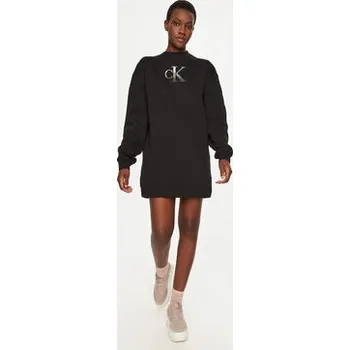 Dámské oblečení Calvin Klein Jeans Úpletové šaty J20J224834 Černá Relaxed Fit XS