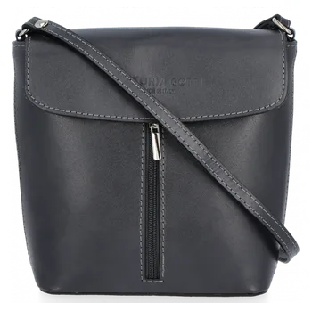 Kabelka Kožené kabelka listonoška Vittoria Gotti šedá VG2012