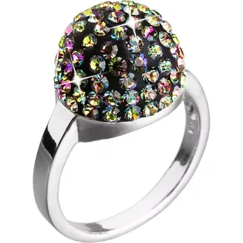 Prsten Stříbrný prsten s krystaly zelená boule 735013.5 vitrail medium velikost 54