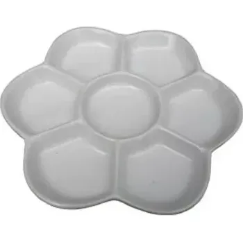 Paleta na barvy Porcelánová paleta kulatá, 14 cm, 7 buněk Nevskaya Palitra