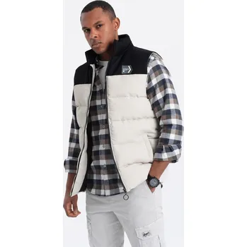 Pánská móda Pánská vesta Ombre Ombre krémová 1653684