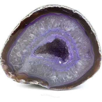 Přírodní kámen Achátová geoda fialová 204g (Brazílie)