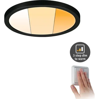 Koupelnové svítidlo PAULMANN VariFit LED vestavné svítidlo Dim to Warm Areo IP44 kruhové 175mm 3 Step Dim to warm černá stmívatelné - PAULMANN P 93099