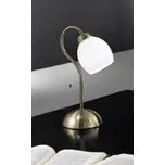 ORION Stolní lampa 1x40W E14, patina/opál sklo bílé, výška 20cm - ORION OR LA 4-1098/1 PATI
