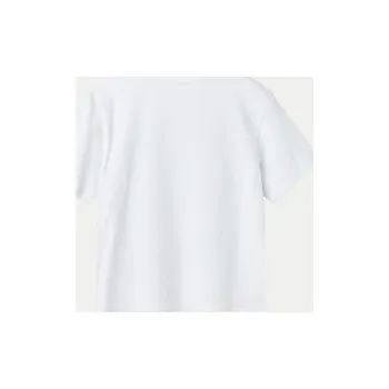 Pánské tričko NAME IT T-Shirt 13238522 Bílá Standard Fit 134_140