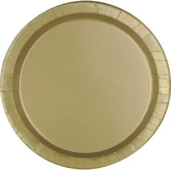 Unique TALÍŘKY papírové zlaté 17cm 8ks