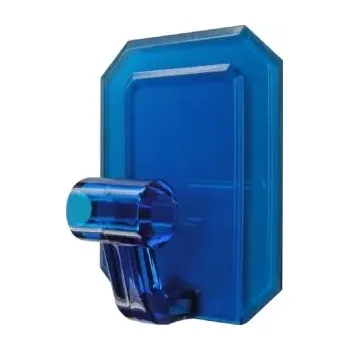 Věšák Háček samolepící QF typ 10, plast, transparentní modrý, 1ks