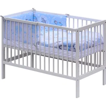 Dětská postýlka s kompletní výbavou Scarlett 120 x 60 cm - Lucy - modrá