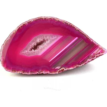 Přírodní kámen Achátová geoda růžová 141g (Brazílie)