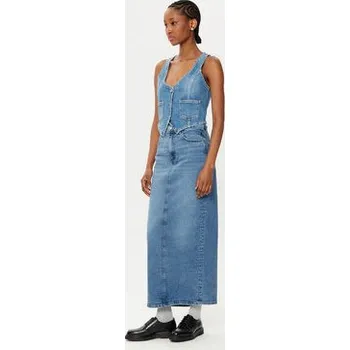 Dámská sukně Gina Tricot Džínová sukně 24062 Modrá Regular Fit 38