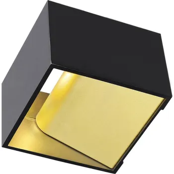 Nástěnné svítidlo SLV - BIG WHITE Nástěnné svítidlo LOGS IN, hranaté, černé/mosaz, 5 W LED, 3000K - BIG WHITE (SLV) LA 151320