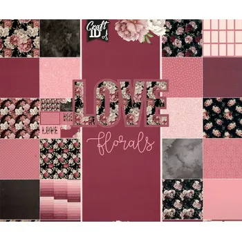 Designový papír 25x25 cm, 250 g/m2,24 listů - láska