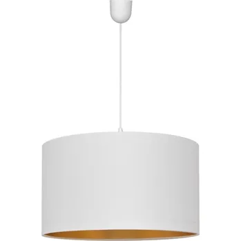 Lustr na lanku ALBA 1xE27/15W/230V pr. 45 cm bílá/zlatá