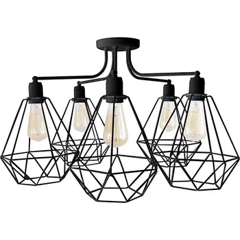 Lustr KARO 5xE27/15W/230V černá