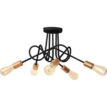 Přisazený lustr OXFORD 5xE27/15W/230V černá