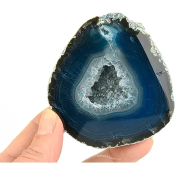 Přírodní kámen Achátová geoda modrá 233g (Brazílie)
