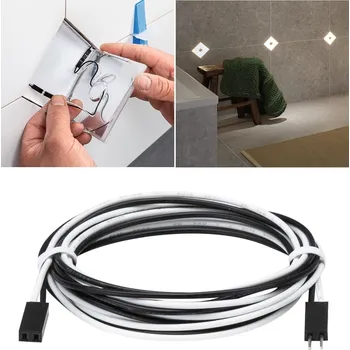 Koupelnové svítidlo PAULMANN LumiTiles kabel Square teplá bílá 0,7m 12V černá umělá hmota - PAULMANN P 78416