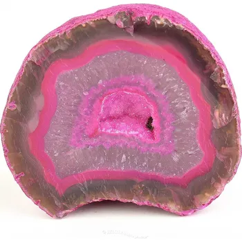 Přírodní kámen Achátová geoda růžová 153g (Brazílie)