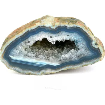 Přírodní kámen Achátová geoda modrá 198g (Brazílie)