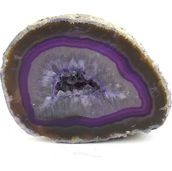 Přírodní kámen Achátová geoda fialová 197g (Brazílie)