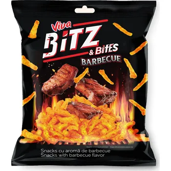 Dětská výživa European food international, s.r.l., Stei, 415600, Str. Lucian Blaga nr. 9,Hala1, judet Bihor - Vyrobeno v EU VIVA bitz&bites - barbecue 100 g