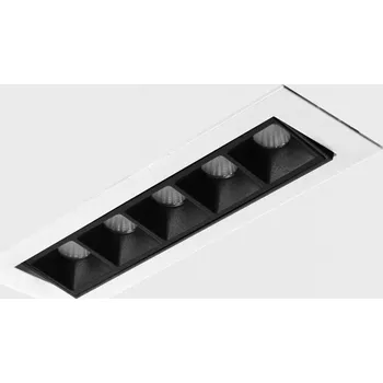 Koupelnové svítidlo KOHLLIGHTING NSES TILT zapuštěné svítidlo s rámečkem bílá-černá 10 W 2700K PUSH - KOHL-Lighting KHL K51301.02.RF.WH-BK.45.ST.9.27.PU