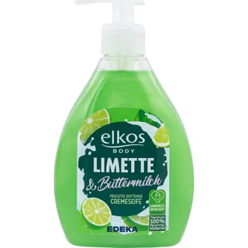 Mýdlo Elkos Limetka & podmáslí - tekuté mýdlo s dávkovačem 500ml - originál z Německa