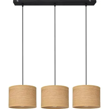 Lustr na lanku ALBA 3xE27/15W/230V hnědá/černá