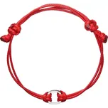 Kabbalah náramek proti uhranutí stříbrný čtvereček 13003.3 červený