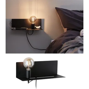 Nástěnné svítidlo PAULMANN Nástěnné svítidlo Devara USB C E27 230V max. 40W stmívatelné černá mat - PAULMANN P 96775